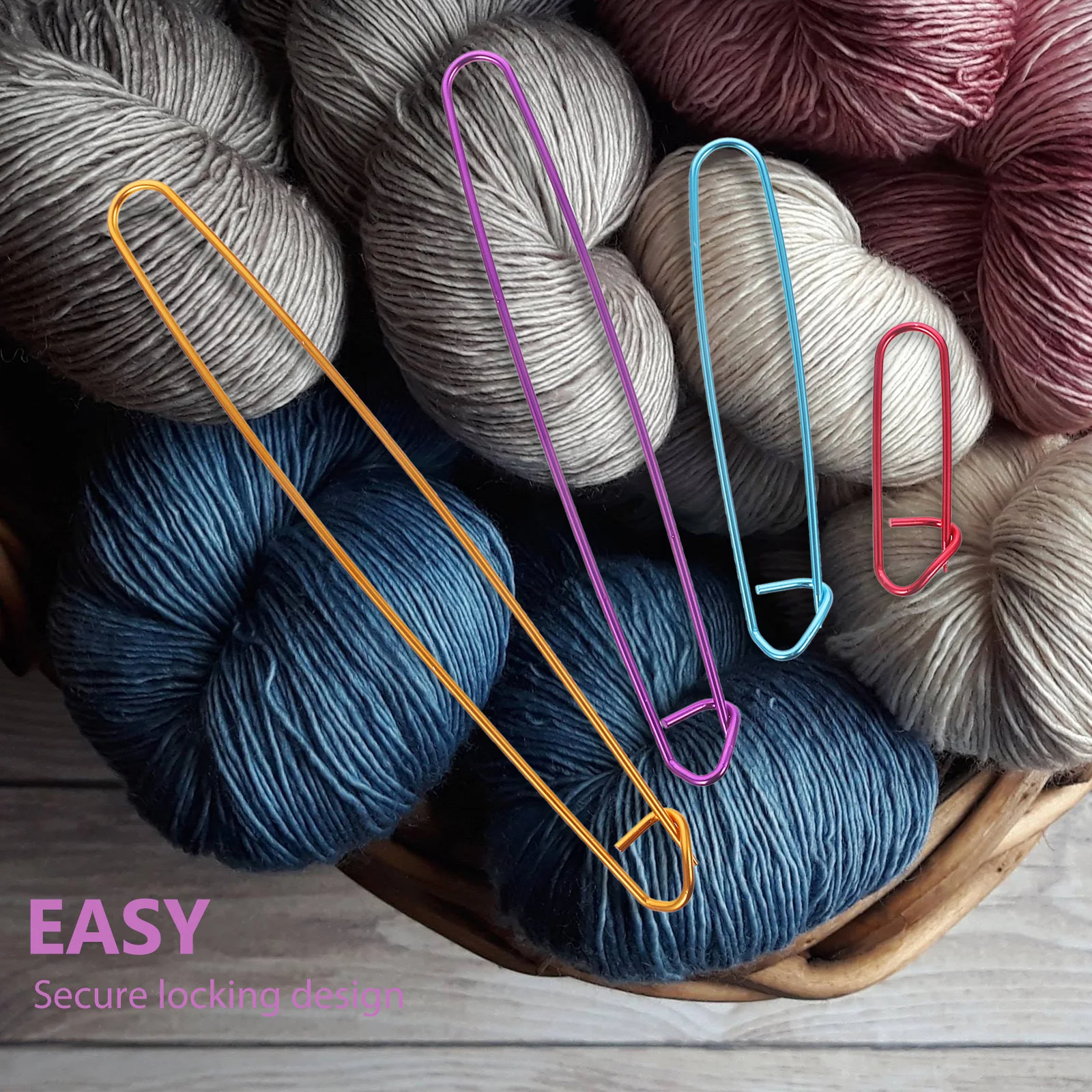 

12Pcs Stitch Holders 6cm 12cm 17cm 20cm Premium Aluminum Durable Easy to Use for Knitting and Crochet Projects