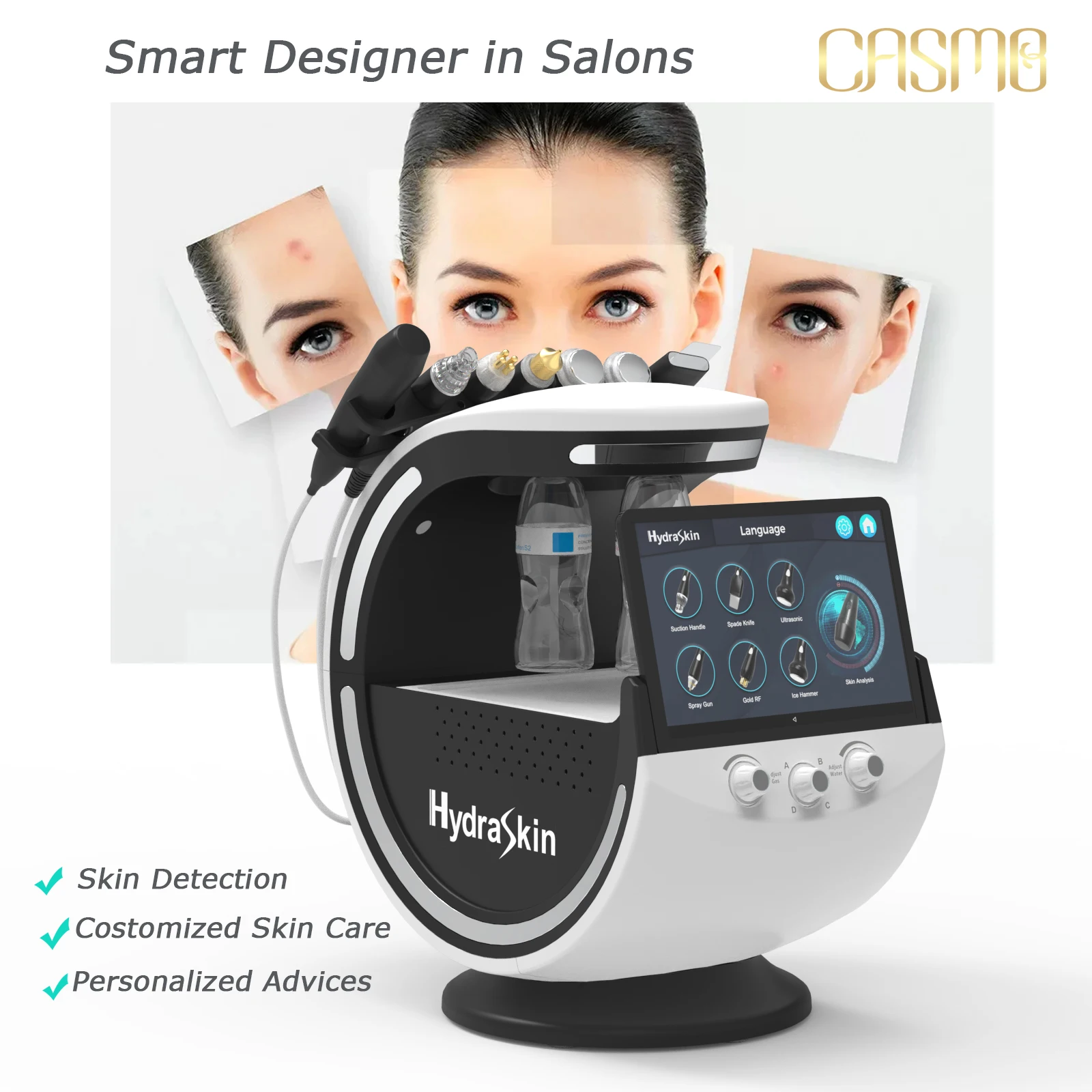 

Hydro Oxygen Small Bubble 7in1 Hydro Facial Cleaning Machine for Skin Care Face Care