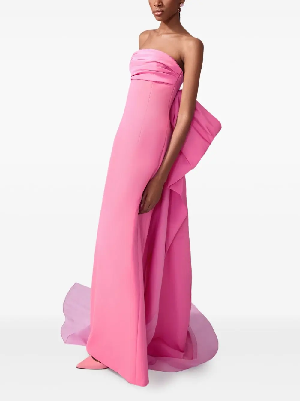 여성용 스트랩리스 이브닝 가운 플로어 기장 정장 파티 드레스 리본 우아한 새틴 이브닝 드레스 칵테일 드레스 파티 생일 드레스