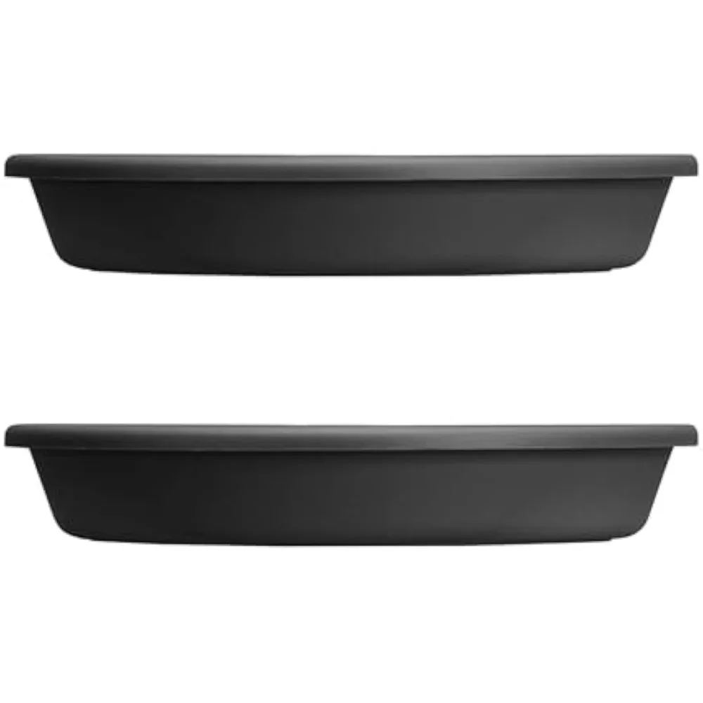 

HC Companies Classic Plastic 21.13 Inch Lightweight Round Flower Planter Saucer for 24 Inch Pots with Drip Tray for Moisture Col