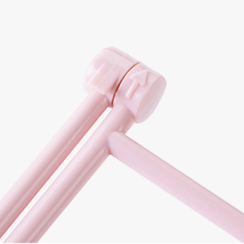 

Foldable Towel Vertical Duster Holder For Kitchen Bathroom Home Light Pink Lightweight Storage Organizer With Rods Towels