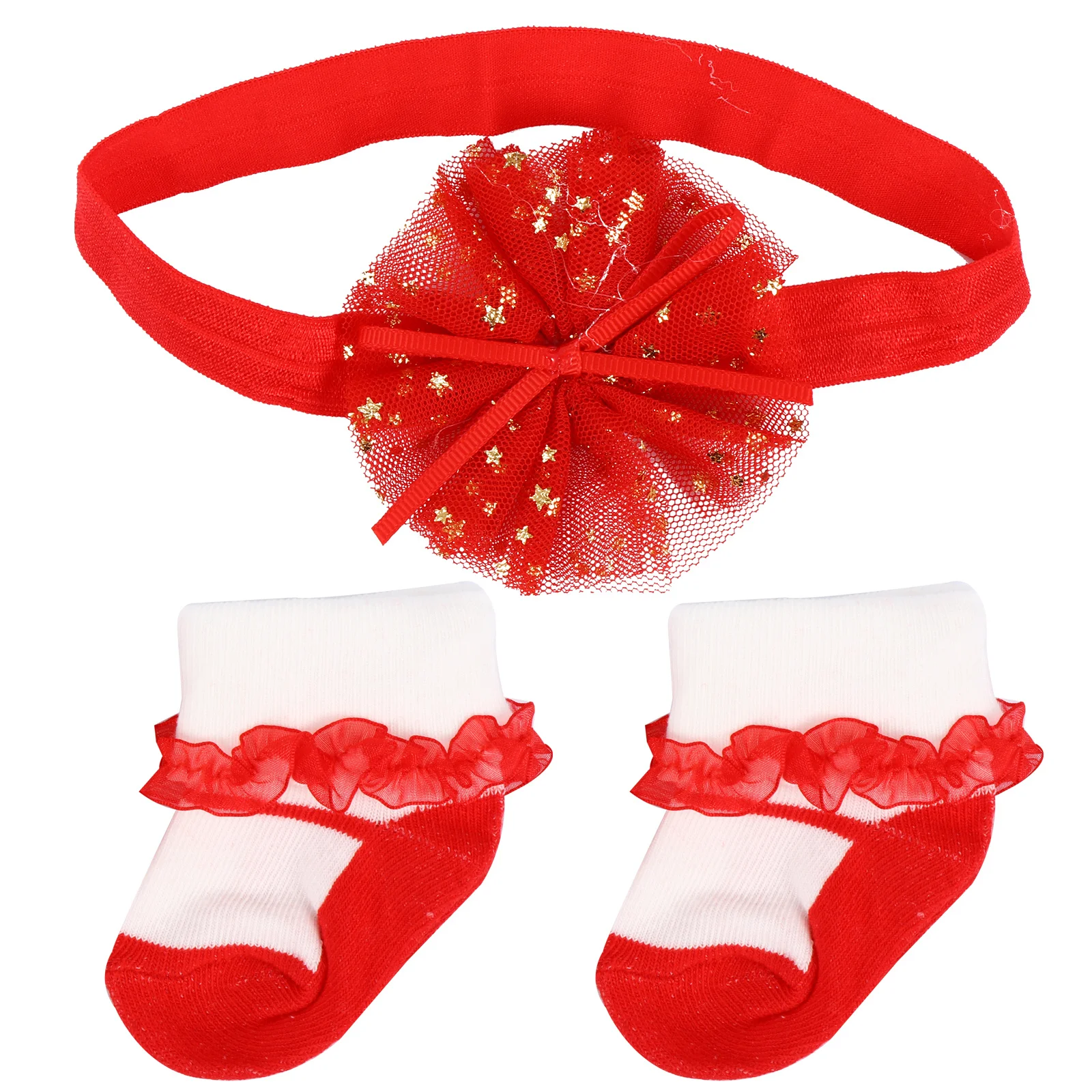 1 مجموعة الطفل الجوارب عقال مجموعة الدانتيل القماش مريحة دائم مرونة امتصاص العرق تنفس جميع الفصول الإبداعية زهرة #5