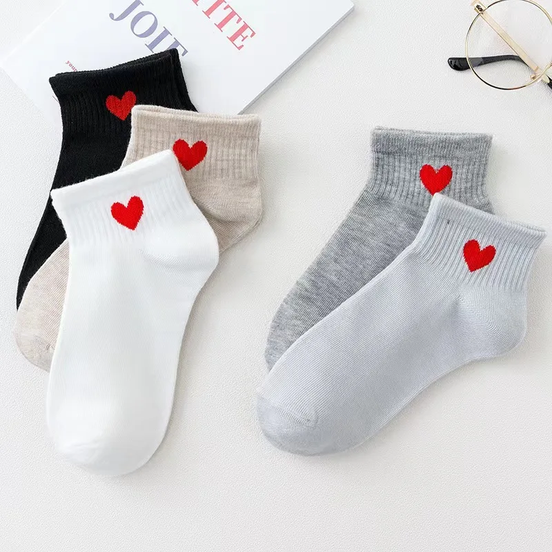 5 Pairs of Popular Female Socks, Macaron Japanese Boat Socks, Short Tube Cotton Socks, Thin Sports Socks