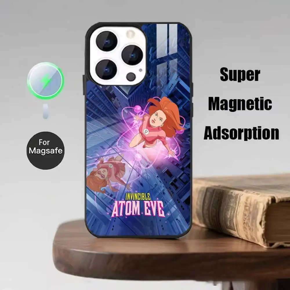 I-Invincible A-Atom Eve Phone Case For iPhone 17,16,15,14,13,12,Plus,Pro,Max for Magsafe Magnetic Wireless Charging