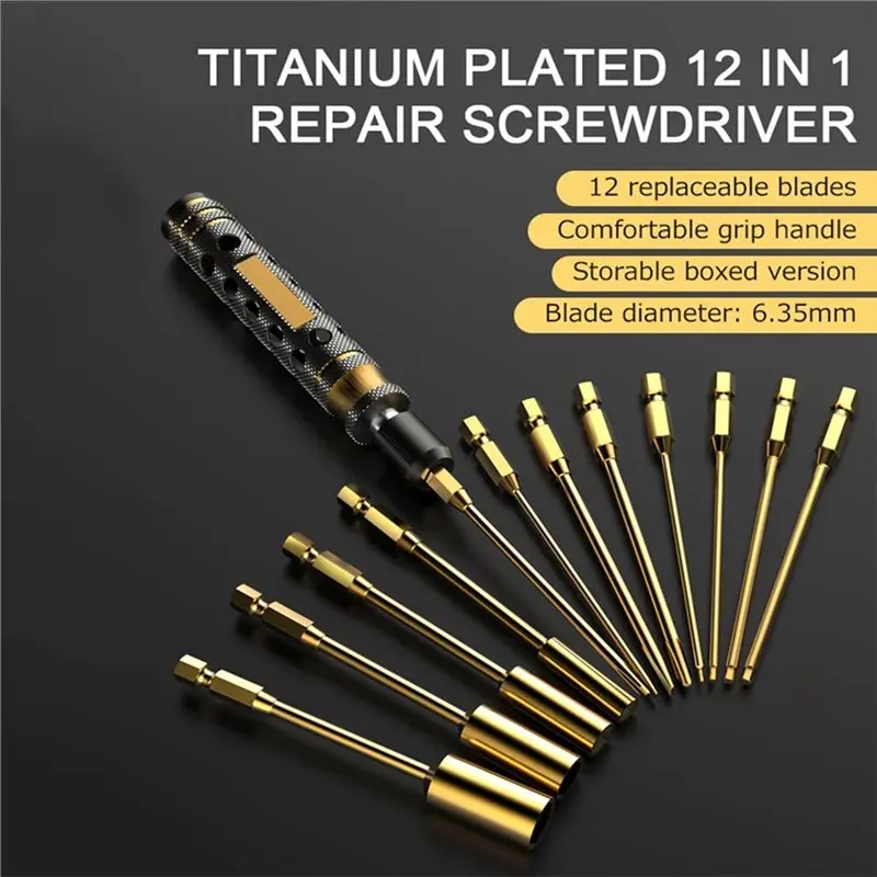 AA94-For Racing Drone For FPV Drone Helicopter Cars Boat RC Parts 13Pcs/Set Repair Tools For Hex Screw Driver Screwdriver Set
