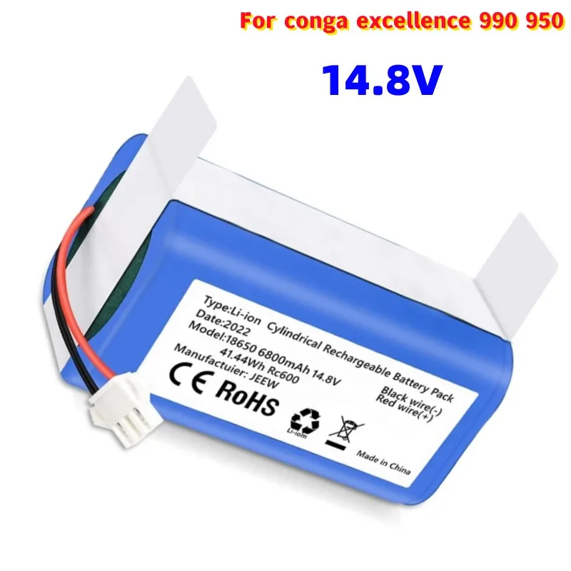 

14.8V 6800mAh Replacement Battery for Conga Excellence 990 950 1090 Eufy RoboVac 11 11S 15C 15T and Ecovacs Deebot N79S DN622