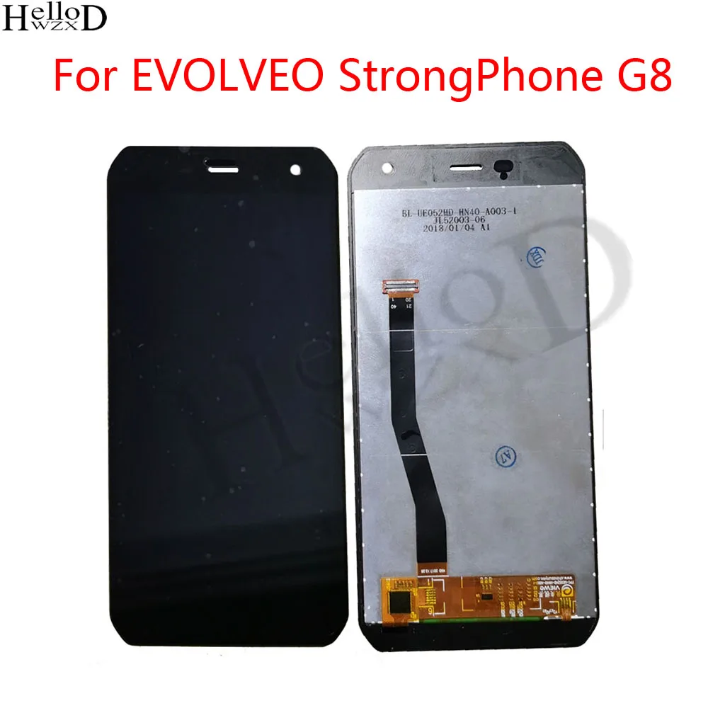 5.2'' LCD Display For EVOLVEO StrongPhone G8 LCD Display + Touch Screen Panel Digitizer Sensor Mobile Phone Tools