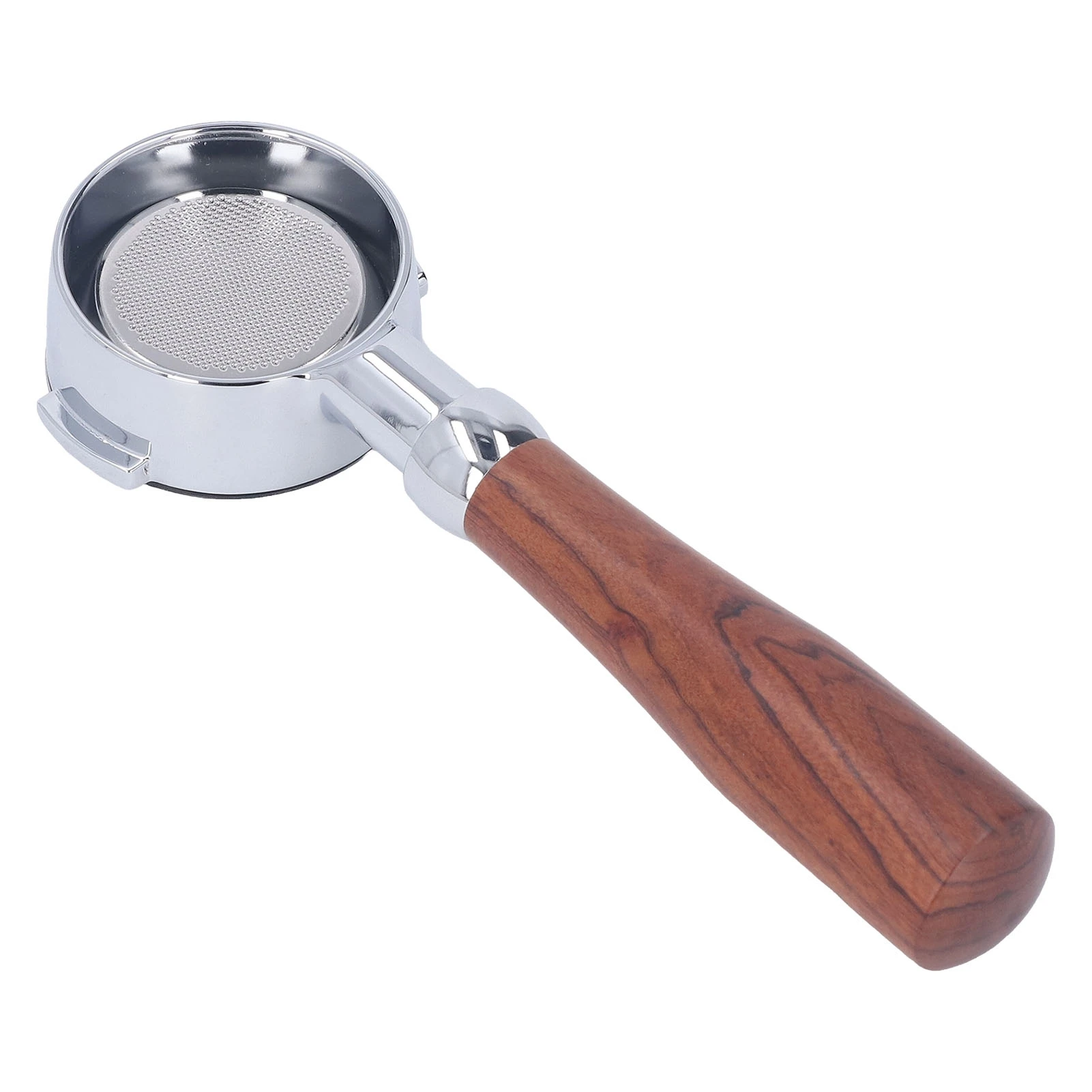 58mm Coffee Portafilter Aluminum Alloy 2 Ears Bottomless Portafilter Handle with Single Layer Filter Screen