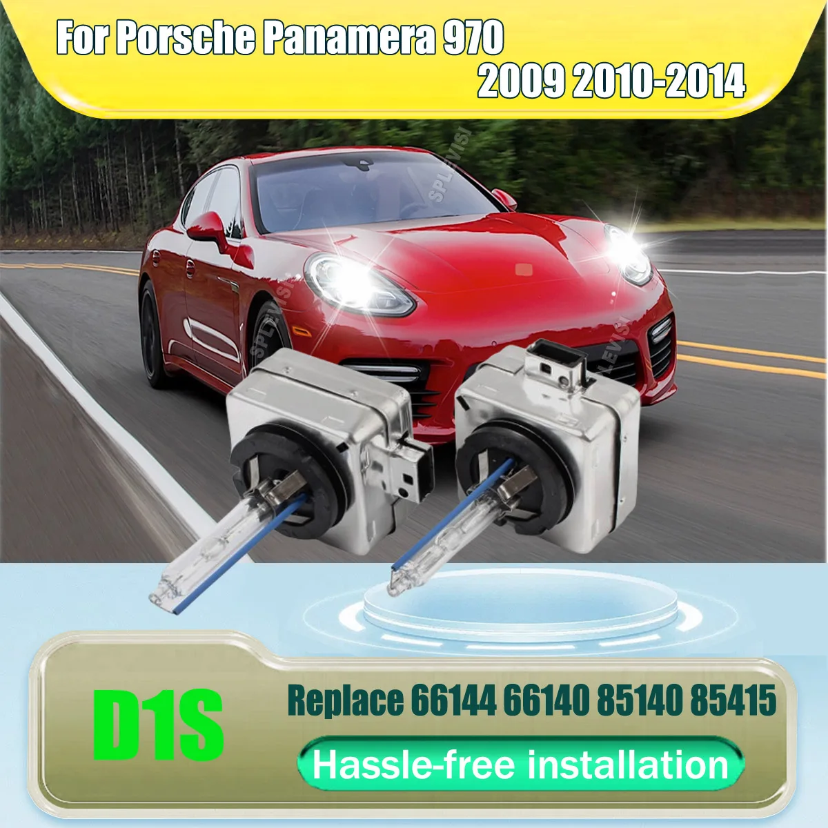 

D1S HID Headlight Bulbs 6000K White -improved visibility and illumination For Porsche Panamera 970 2009-2011 2012 2013 2014