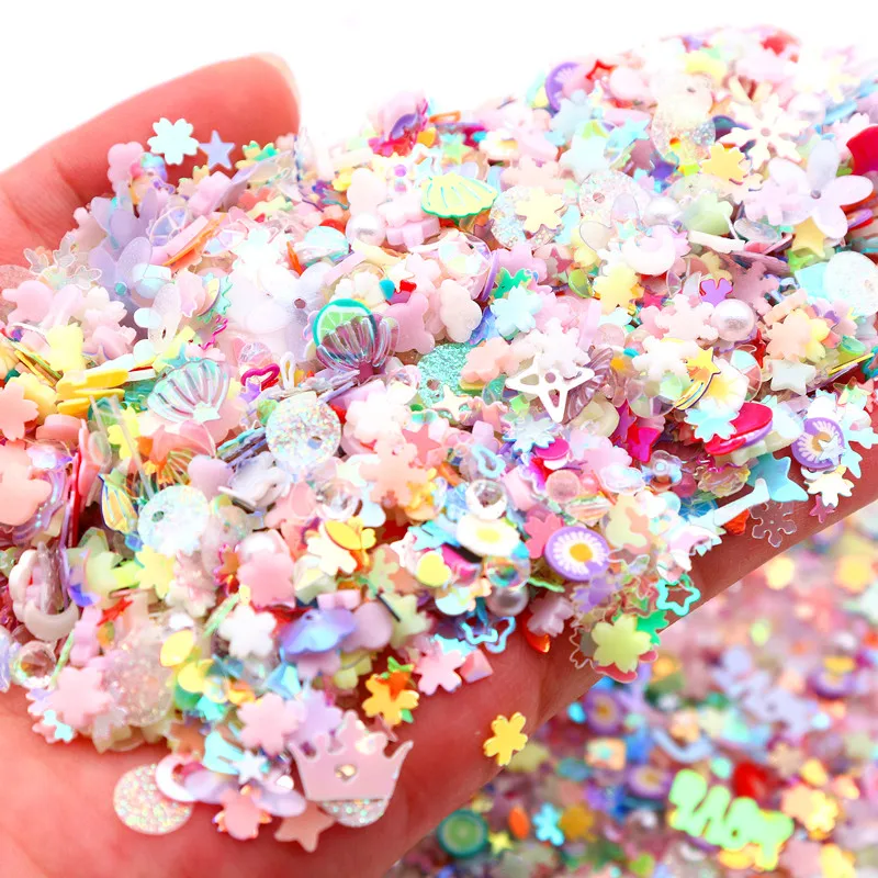 Luminous Fluorescent Polymer Clays Sequins Crystal for DIY Crafts Slime Filler Supplies Handmade Material Glowing In The Dark