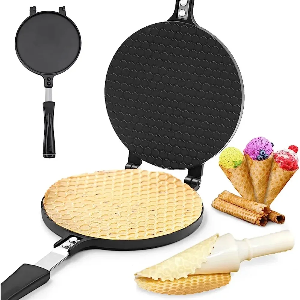 7inch Non-Stick Cake Griddle Egg Roll Waffles Cake for Kitchen Cake Baking Tool Perfect for Restaurant-Quality Tortillas At Home