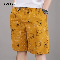 Men Summer 100% Cotton Shorts Men Outwear Breathable Casual Beach Shorts Elastic Waist Shorts Men Quick Dry Joggers Shorts Male