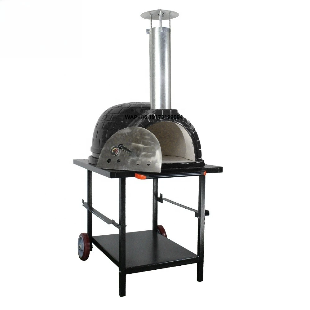 

BBQ Professional Black Fire Bricks Forno Pizza Oven with Brush for Sale