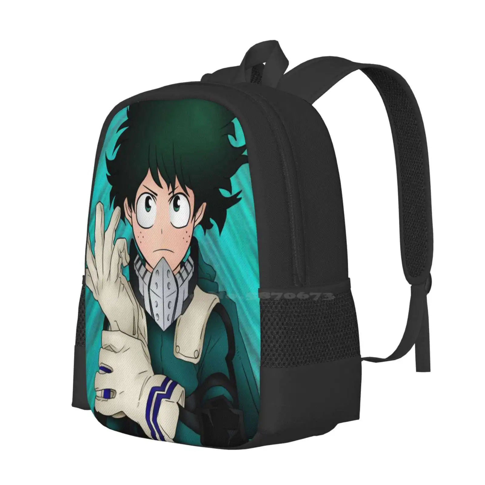 Deku Pattern Design Laptop Travel School Bags My Hero Academy Boku No Hero Academia Quirk Deku Izuku Midoriya Mha Bnha Anime