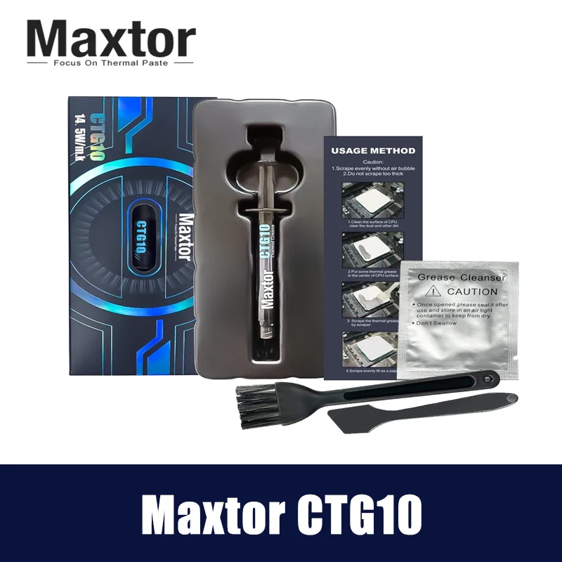 Maxtor CTG10 Thermal Paste Heat Conduction Compound Grease For Computer PC Laptop CPU GPU Video Card Chips Original Product