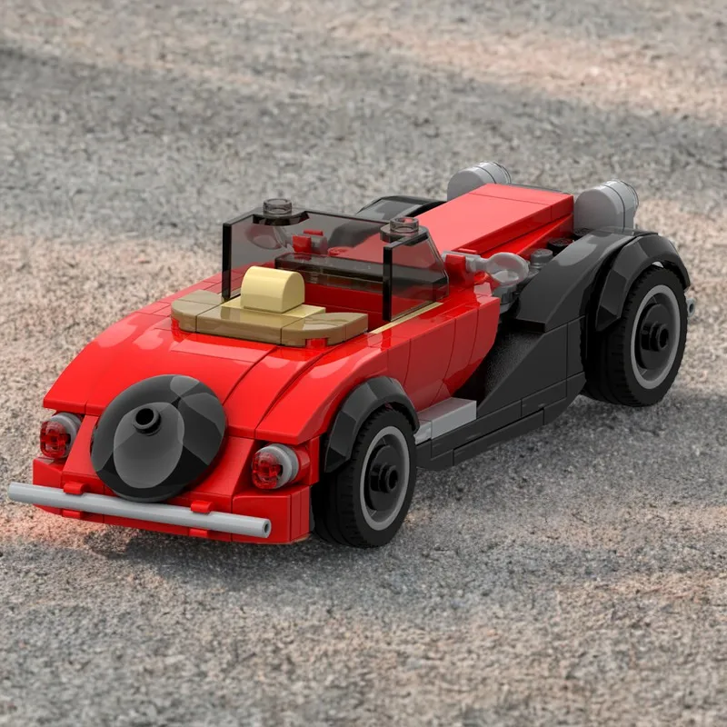 

196 Pieces | MOC Darjeeling Barracuda Sport | Vintage Convertible Sports Car | Model Building Blocks | Birthday Toys Gift