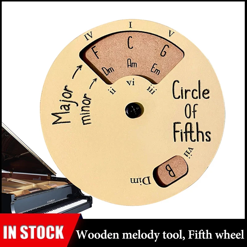 New Wooden  Tool Musical Instruments Circle Of Fifths Wheel Guitar Chord Wheel And Accessories Chord Wheel For Musicians - view 4
