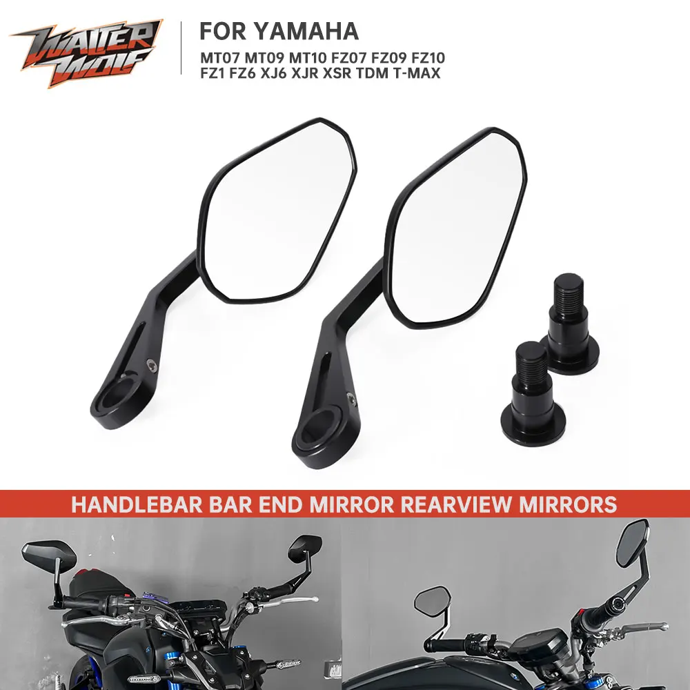 

E9 Certification Rear View Mirror For YAMAHA MT-09 MT-10 MT-07 FZ10 FZ09 FZ07 XSR 700 900 XJR 1200 Handle Bar End Side Mirrors