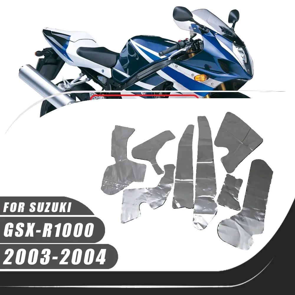 

Motorcycle Accessories Pre-Cut Belly Fairing Heat Shield Mat Insulation Protection For 2003-2004 Suzuki GSX-R1000 GSXR1000 2004