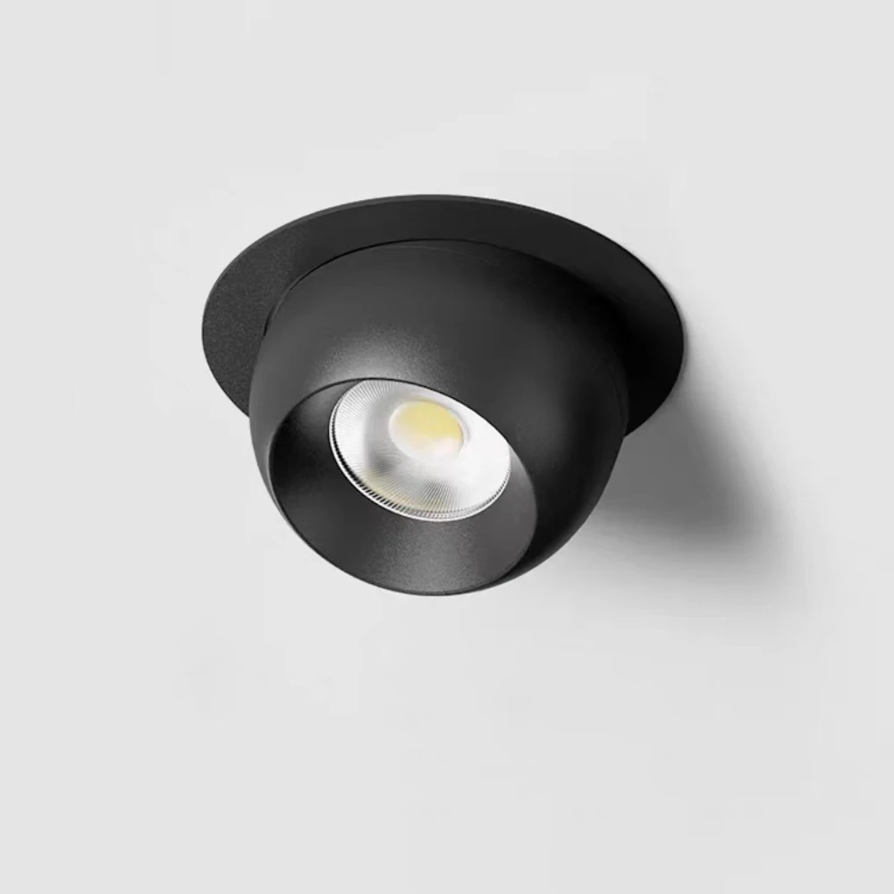 Downlights LED reguláveis para decoração de quarto, iluminação interior incorporada, lâmpada do teto COB, 10W, 12W