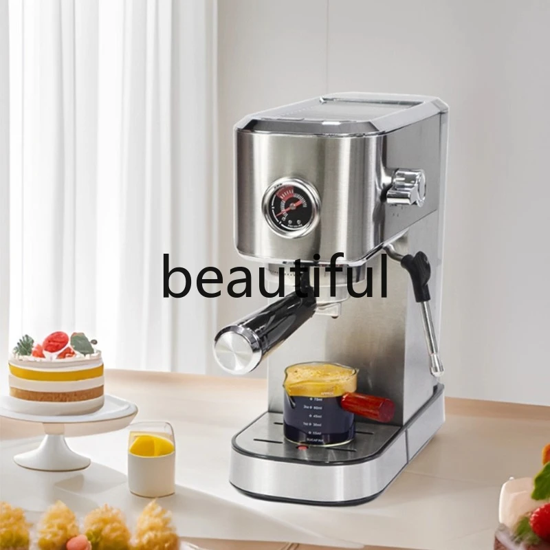

Italian coffee machine household small semi-automatic one-click smart American, steam milk foam