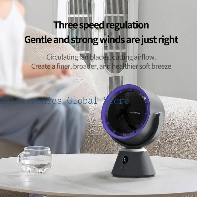 462B 4000mAh Carregamento USB Ventilador Pendurado Ventilador teto Agitação automática LED Luz Ar condicionado no