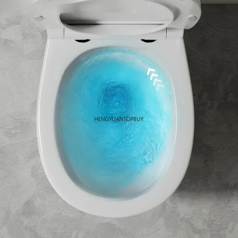Zero Rim Tornado Flush Egg Shape White Ceramic Wall Hung Toilet Hygienic Glazed Surface Soft Close SeatMosquito Wc