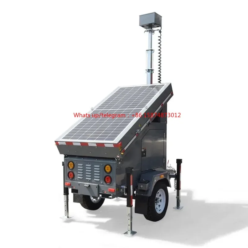 Picture 5: Sol ar Security Trailers Mobile cam era Trailer for Hotel Park Job Site