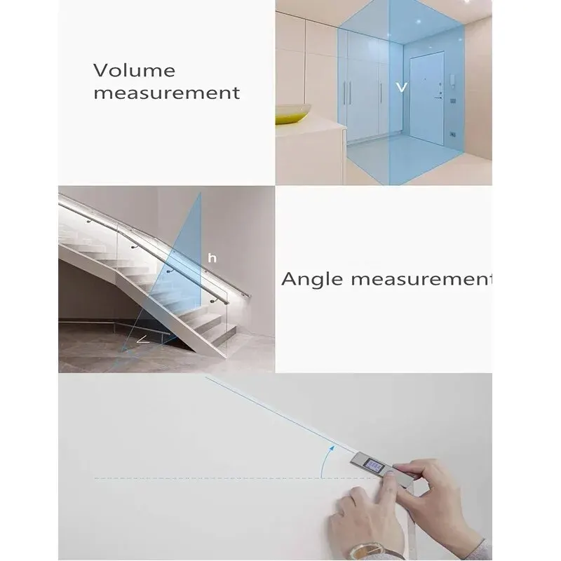 DUKA Laser Range Finder 25/40m LS-P/LS-1S Portable USB Charger High Precision Measurement Tools Laser Range Finder Ruler