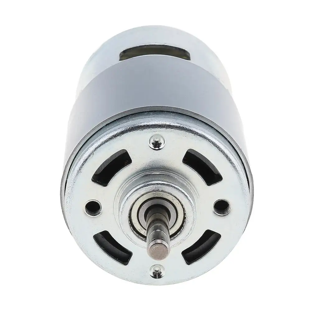 775 DC Motor 12V 24V 3000RPM-15000RPM Large Torque Electric Motor for DIY Toys / Small Drill with Ball Bearing and Fan Blades