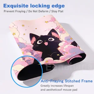 Bulutlardaki kara kedi, Klavye, Mouse Pad, Kawaii Sanatı, Stil, Desenler, Halı, Masa Gülü, Mat PC, Oyun Matı, Ofis mobilyaları, Ev Masası Hello-kitty'deki klavyenin en iyi 10 satışı-no. 9