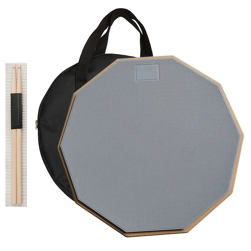 

12 in Snare Drum Practice Pad for Drumming Double Sided Silent Practice Drum Pad Snare with Surfaces Practice