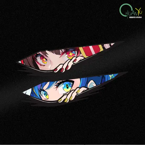 Anime Cartoon Stickers Look At JDM Girl Electric Car Motorcycle Computer Case Waterproof 3D Pain Stickers