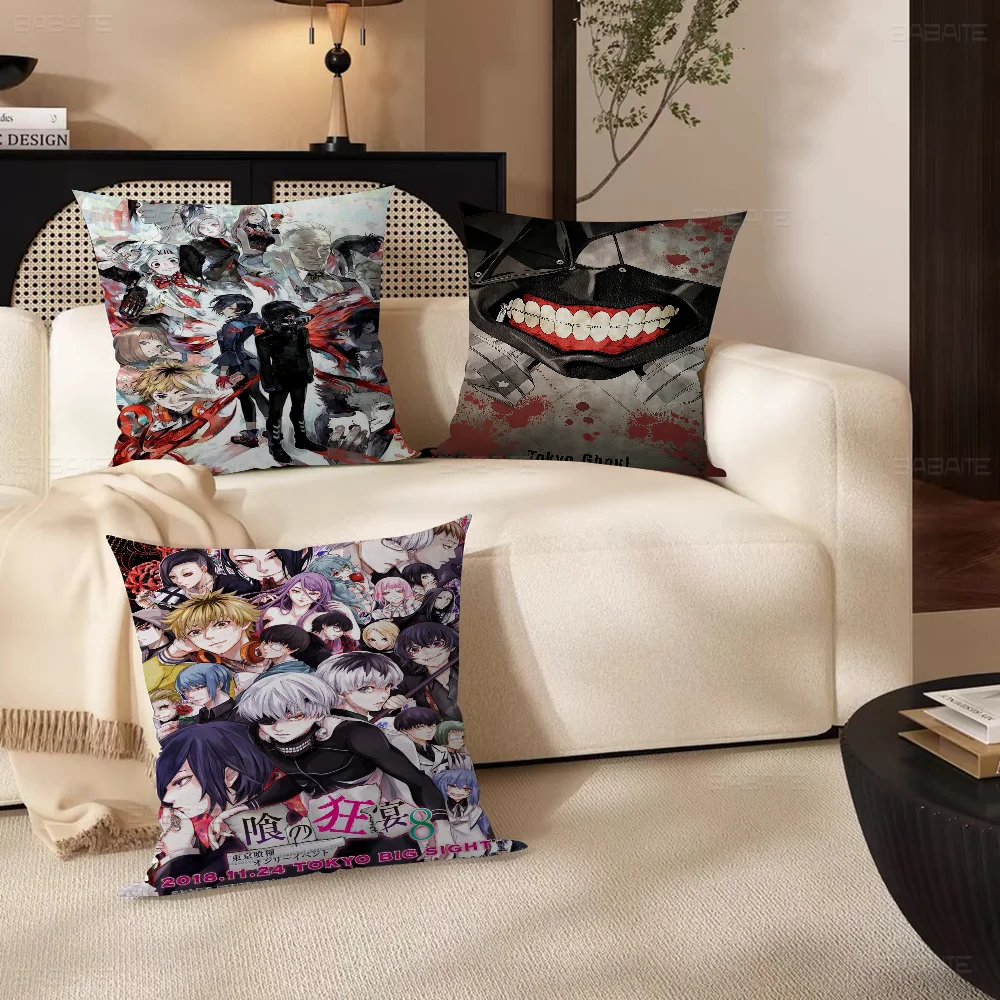 Tokyo Ghoul Anime Personalized Picture Text Home Decorative Pillows Household Gifts 45x45cm