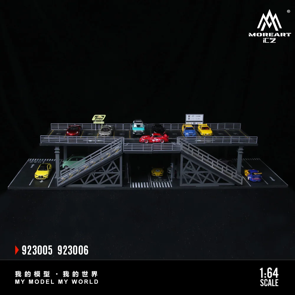 X-T  1:64 Steel Frame Structure Platform Parking Lot Diorama For Display&Collection&Gift