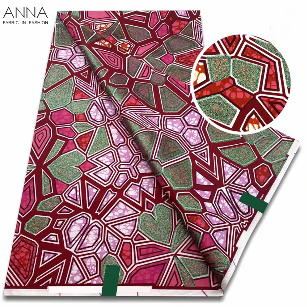 Grand Super 100% Cotton African Wax Fabric High Quality Ankara Wax Print Fabric 6yards Women Fabric For Sewing VLS-62