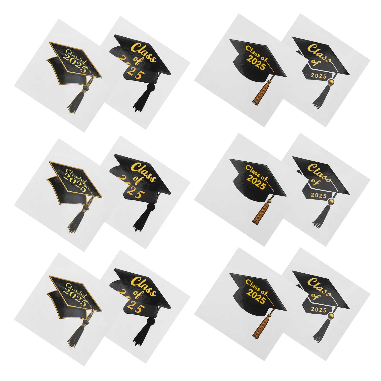 24 قطعة من ملصقات موسم التخرج ذاتية اللصق لغطاء التخرج لتزيين الحفلات وتغليف مخطط وزجاجة مياه #5