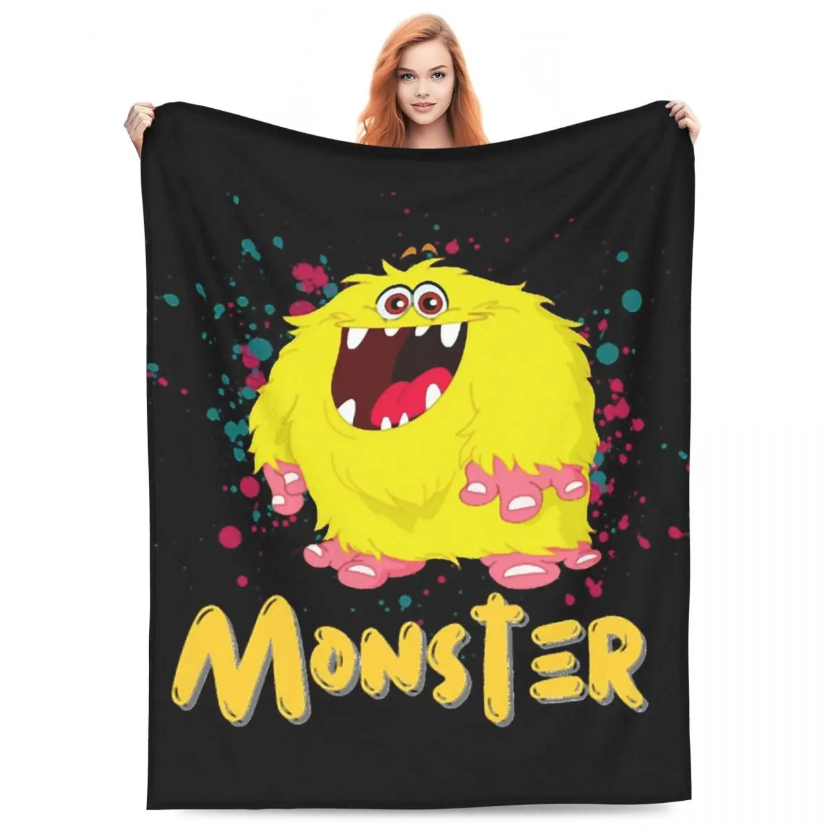 My Singing Monster Cartoon Blankets Fleece Sofa Throw Blanket Warm for Home Bedroom Office Throws Bedspread Quilt