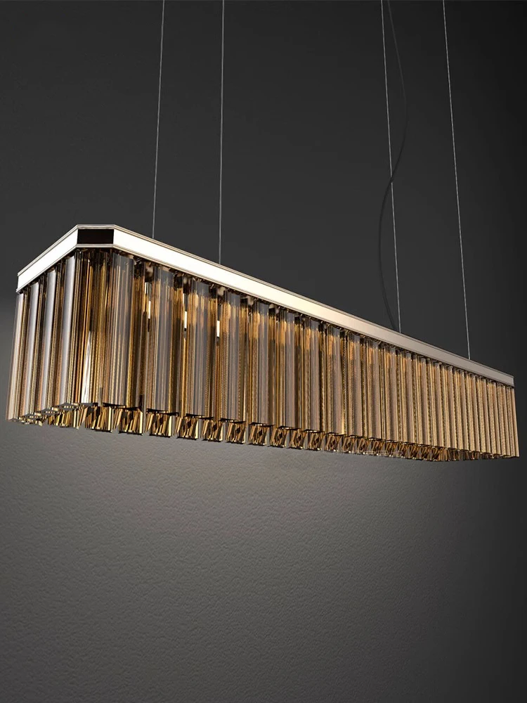 2025 ما بعد الحداثة العنبر الزجاج مُثبتة في السقف أضواء فوق طاولة الطعام ديكور المنزل بار المطبخ جزيرة معلقة Lmaps لماعة