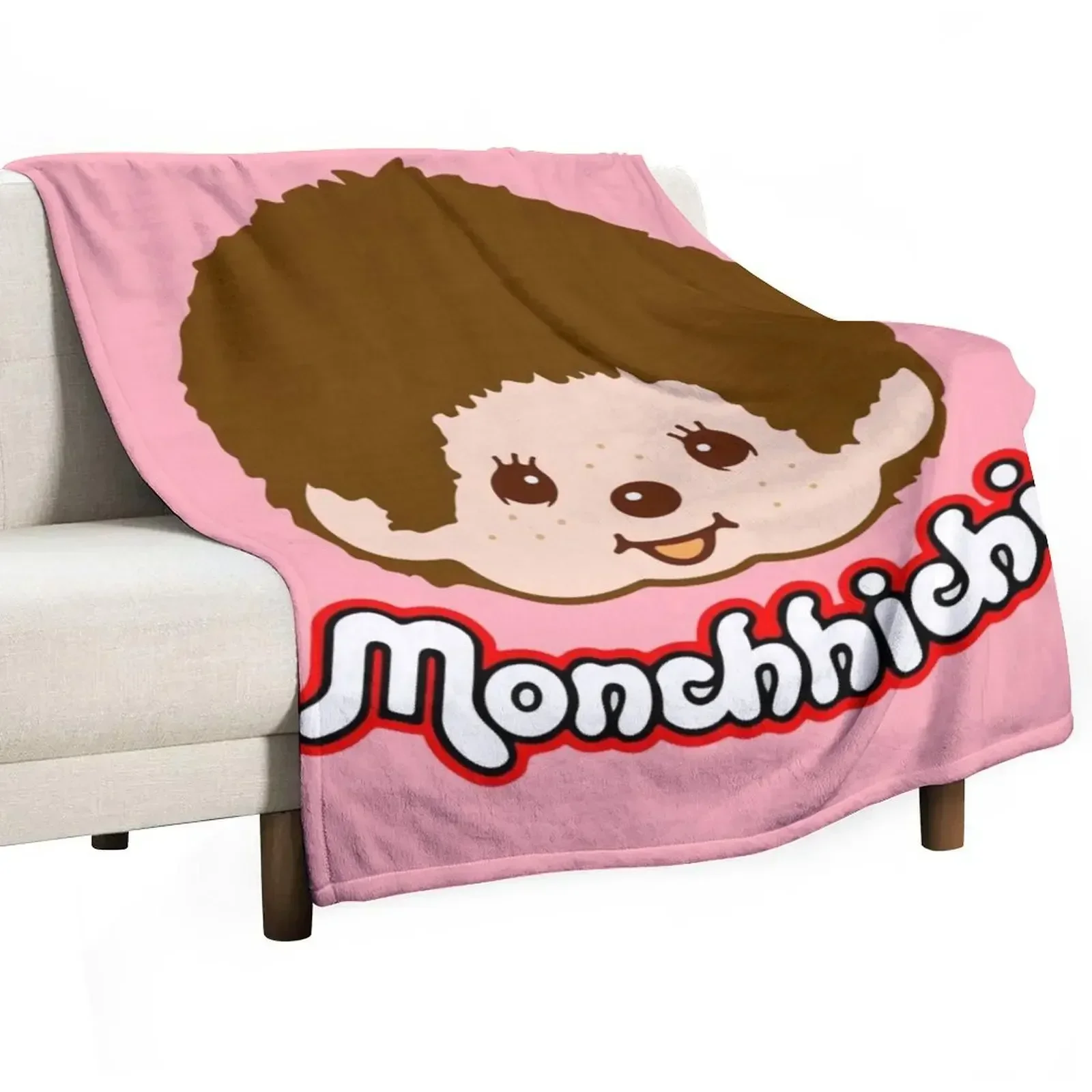 

Monchichi - Pink Throw Blanket Large heavy to sleep Blankets For Sofas Blankets