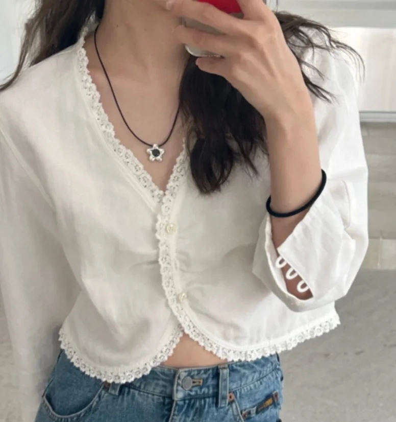 

Комплект из хлопково-льняной рубашки с пуговицами и короткой юбки на резинке для молодых женщин 18-25 лет, весенний сезон