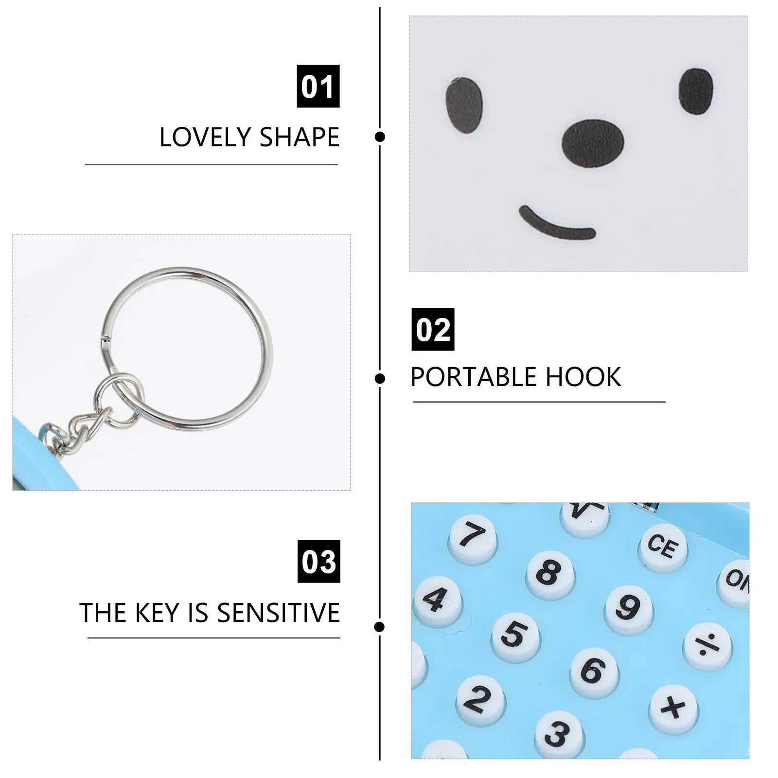 

2Pcs Mini Calculator Meticulously Made Colorful Handwriting Fade Resistant Calculator Plastic Counter Mini Counter