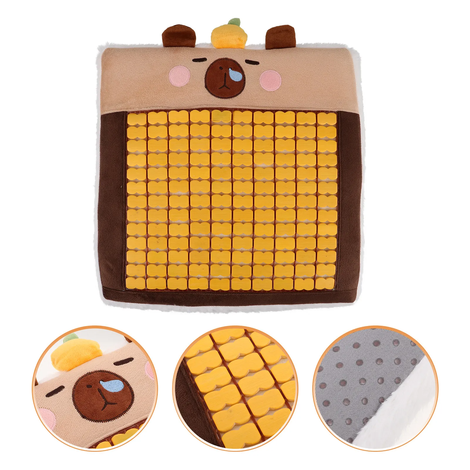 

Bamboo Car Seat Cushion Breathable Cooling Mat Summer Chair Pad Office Seat Comfortable Ventilated Auto Driving