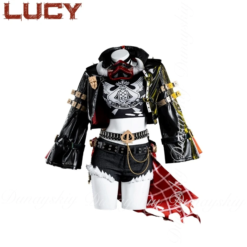 Zenless Zone Zero Game Luciana Auxesis Theodoro de Montefio كوسبلاي من كاليدون الصيادين وسترة سوداء أزياء تنكرية للمجموعة