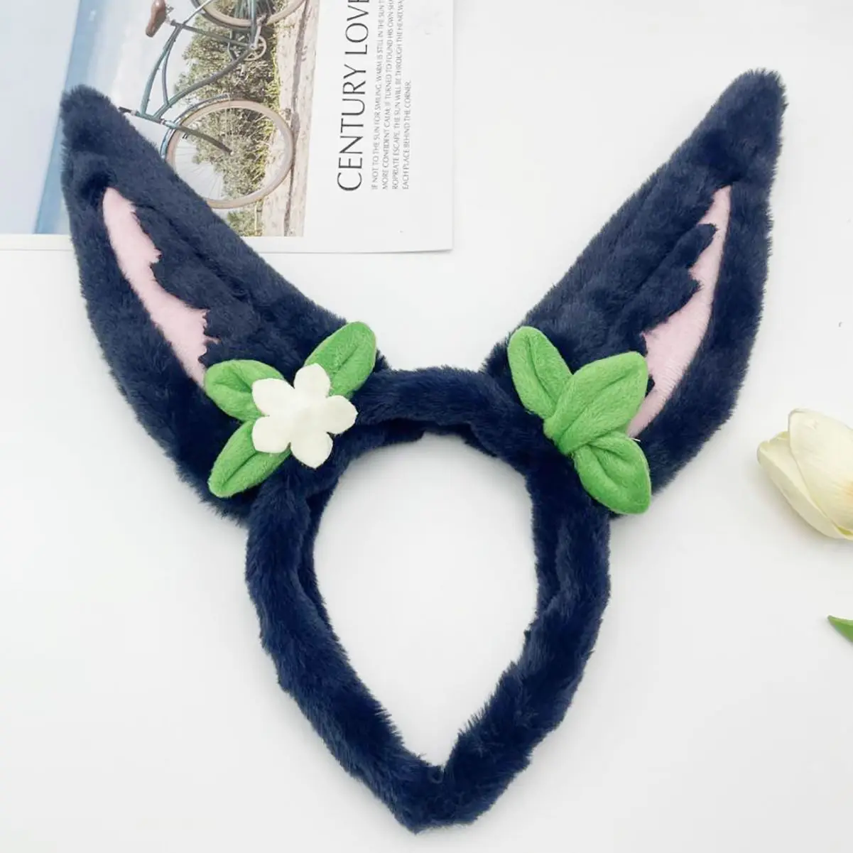 Genshin Impact Forest Patrol Topic Hair Band Elastic Headband Tighnari Cosplay Cute Ear Make Up Wash Headwear Hairband Hair Hoop