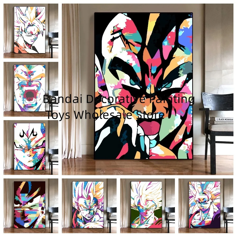 

Classic Anime Bandai Dragon Ball Z Canvas Painting Vegeta Cell Posters Wall Art Picture Aesthetic Suitable for room decorations