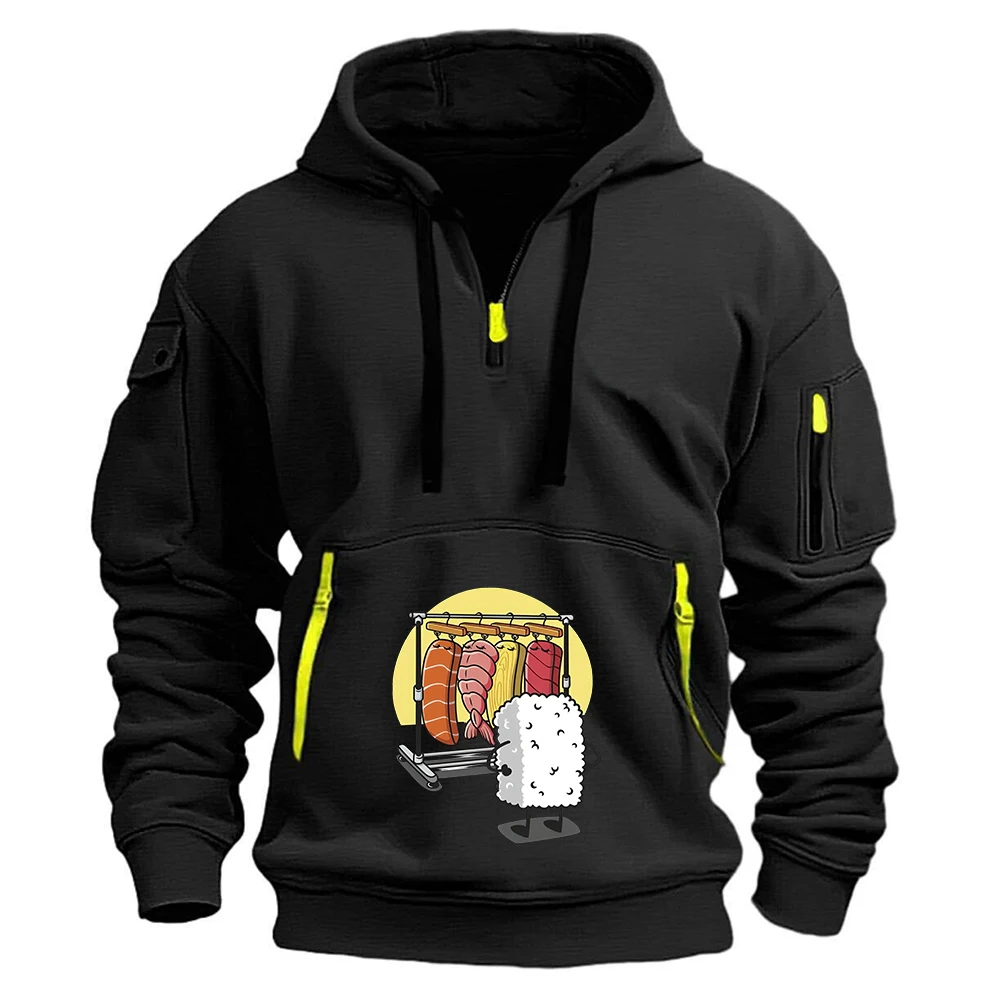 Funny Sushi Wardrobe Free and Unrestrained High Quality Convenient and Practical Spring And Autumn Hoodies Jacket Coat