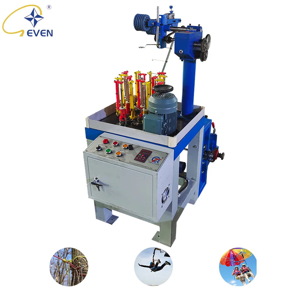

Mini Model One Head Polypropylene Cord Carbon Fiber Lace Weaving Machine 16 Carrier PP Rope Braiding Machine