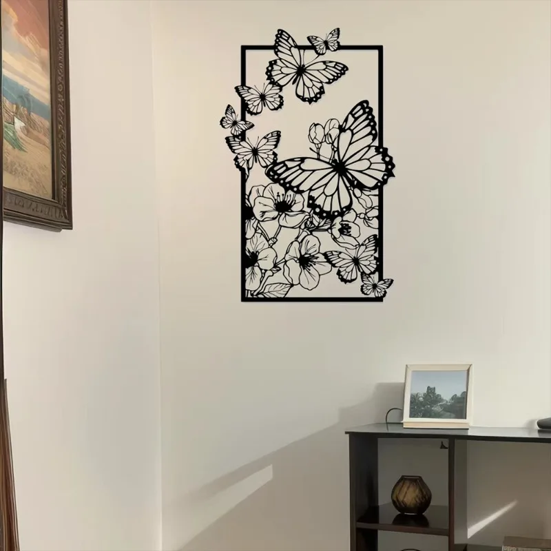 

1 piece of beautiful butterfly metal wall hanging art for butterfly lovers, suitable for indoor decoration/outdoor decoration