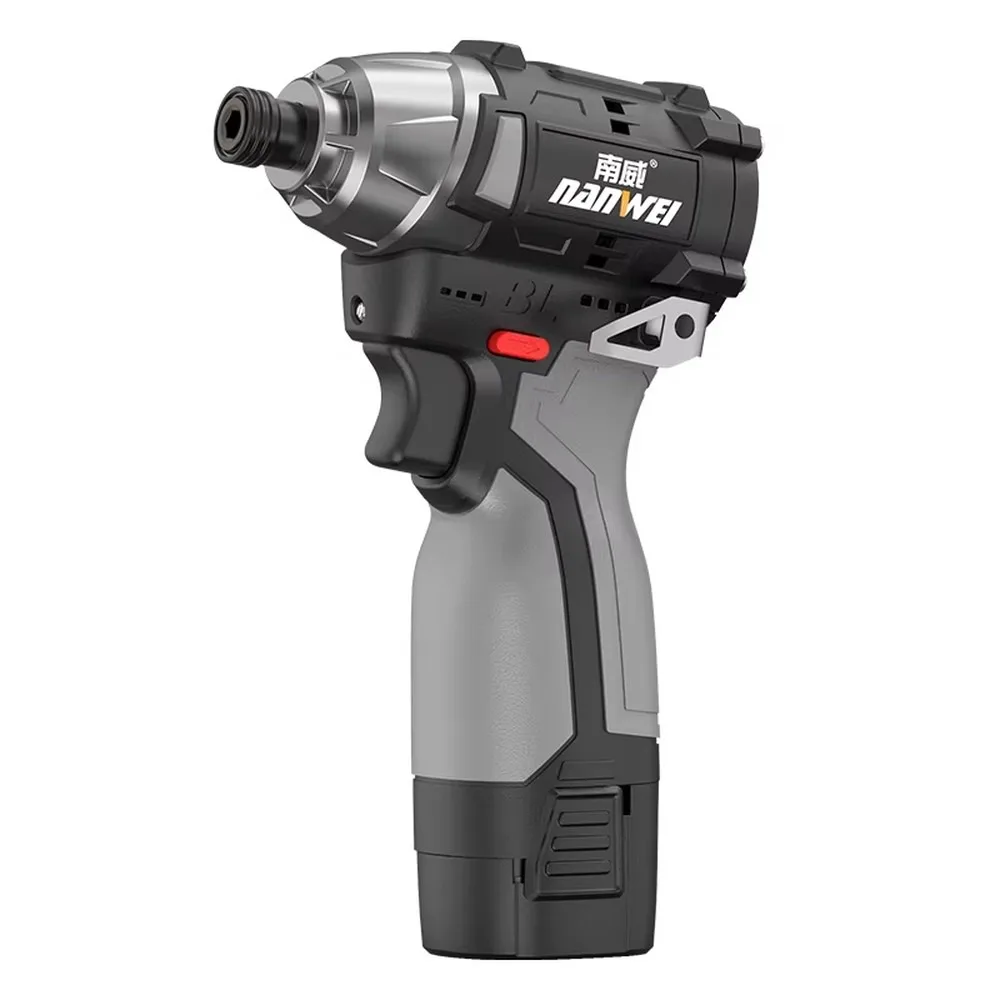 NANWEI 21V Brushless Cordless Electric Screwdriver Mini Wrench Lithium Battery Impact Drill Power Tool for Home DIY